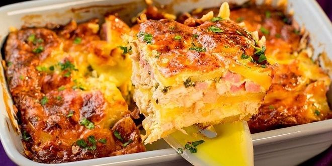 Запеканка с курицей и картофелем