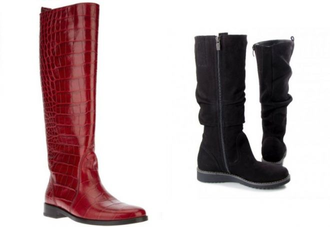 зимние сапоги без каблука